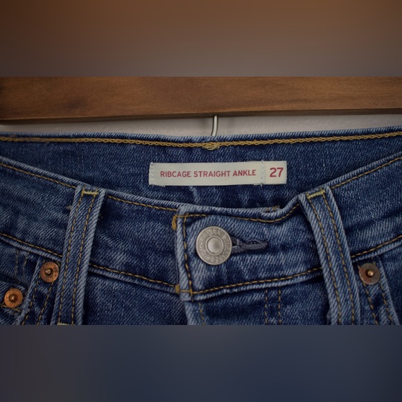 Levi’s Ribcage Straight Ankle Jeans Size 27 - Picture 11 of 13